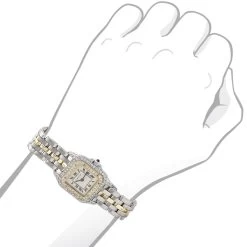 Women's Cartier Panthere Mini 18K Gold Steel Vintage Diamond Watch 22mm 1ct -Fashion Accessories womens cartier panthere mini 18k gold steel vintage diamond watch bod 20200715