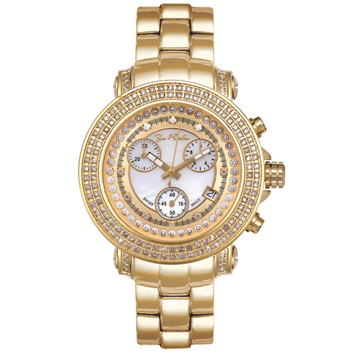 Women's Diamond JoJo Watch 1.25ct Yellow Gold White MOP 3 Women's Diamond JoJo Watch 1.25ct Yellow Gold White MOP