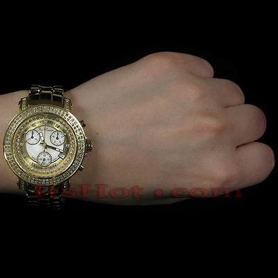 Women's Diamond JoJo Watch 1.25ct Yellow Gold White MOP 6 Women's Diamond JoJo Watch 1.25ct Yellow Gold White MOP - Image 4