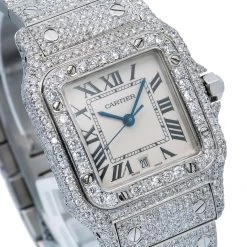 Women's Diamond Watch Cartier Santos De Cartier 29mm White Dial -Fashion Accessories womens diamond watch cartier santos de cartier 29 mm white dial w01245 0E8A6826 2048x2048