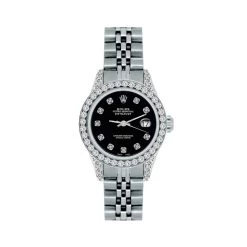 Women's Diamond Watch Rolex Datejust 26mm Black Dial W00423 -Fashion Accessories womens diamond watch rolex datejust 26 mm black dial w00423 IMG 6557 20lugs 2048x2048 1