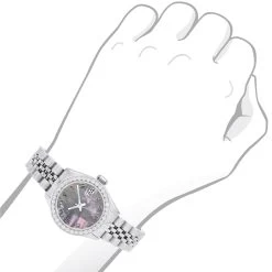 Women's Diamond Watch Rolex Datejust 26mm Black Mother Of Pearl Dial -Fashion Accessories womens diamond watch rolex datejust 26mm black mother of pearl dial s00005 26WHJUBLACKMOP91 BGBOD