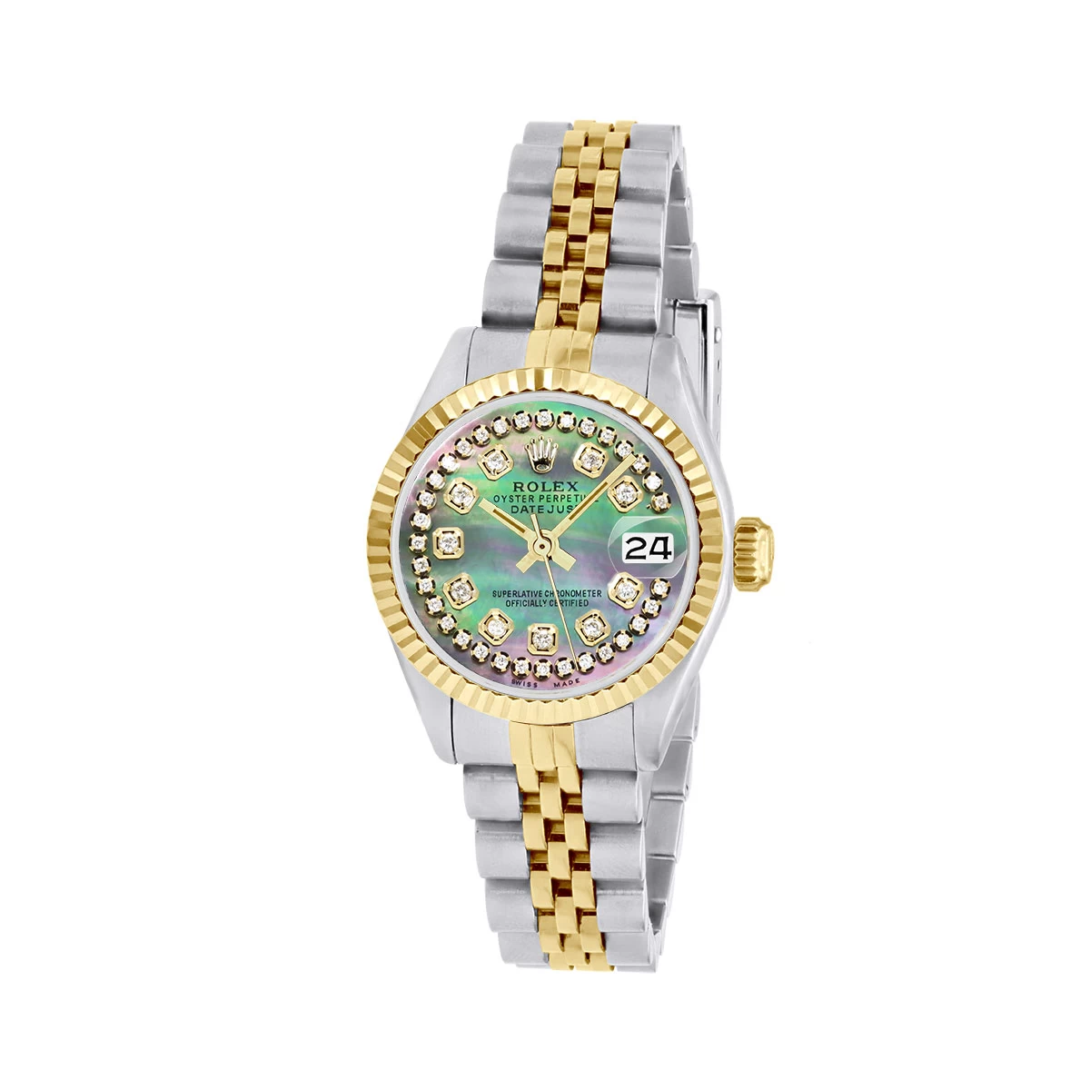 Women's Diamond Watch Rolex Datejust 26mm Jubilee Two Tone Bracelet 3 Women's Diamond Watch Rolex Datejust 26mm Jubilee Two Tone Bracelet