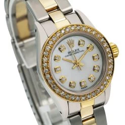 Women's Diamond Rolex Watch Oyster Perpetual Yellow Gold Stainless Steel White Dial Diamond Bezel 7 Women's Diamond Rolex Watch Oyster Perpetual Yellow Gold Stainless Steel White Dial Diamond Bezel -Fashion Accessories womens diamond watch rolex oyster perpetual datejust gold white dial w00777 0E8A5834 2048x2048