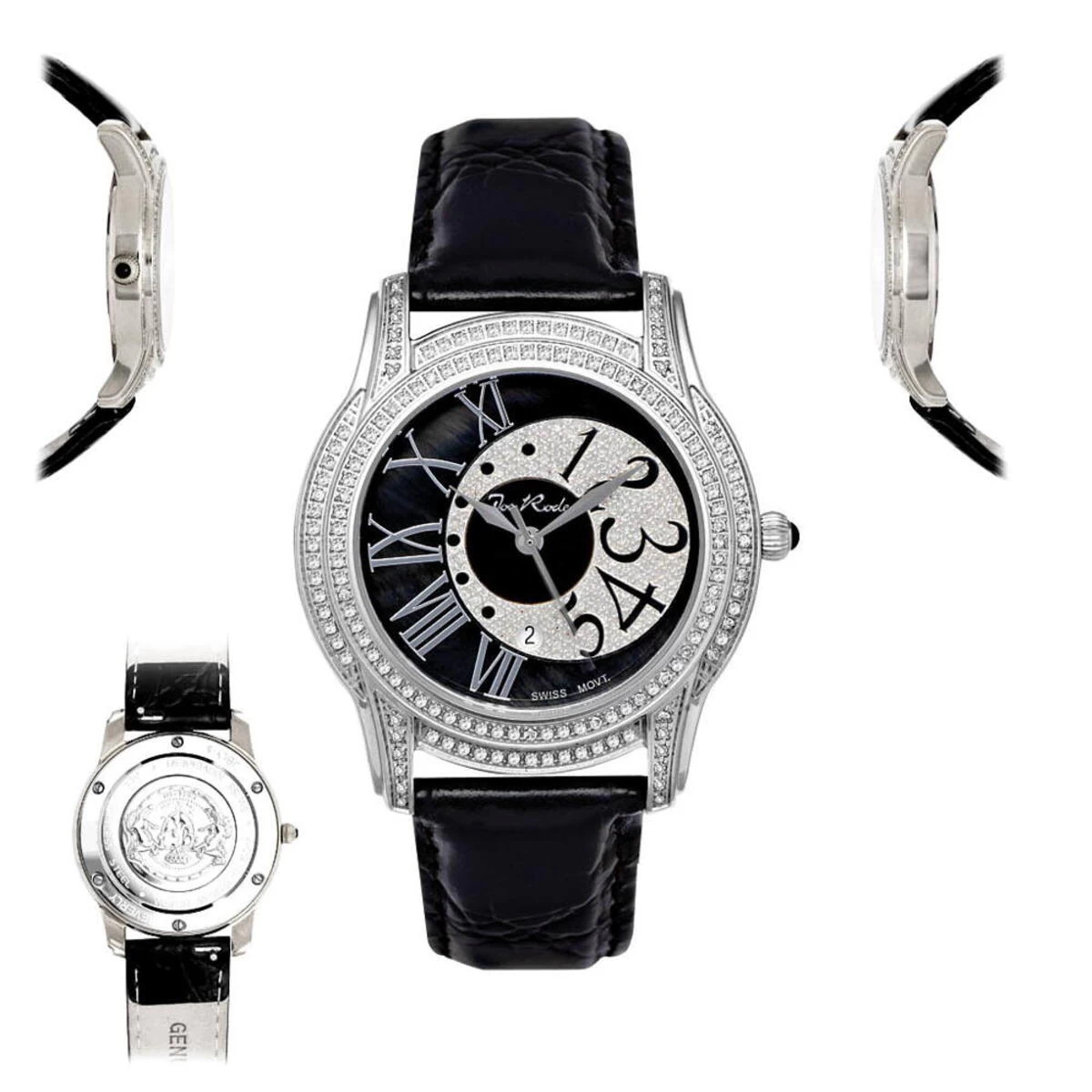 Women's Joe Rodeo Beverly Diamond Watch 1.35ct Black 8 Women's Joe Rodeo Beverly Diamond Watch 1.35ct Black - Image 6