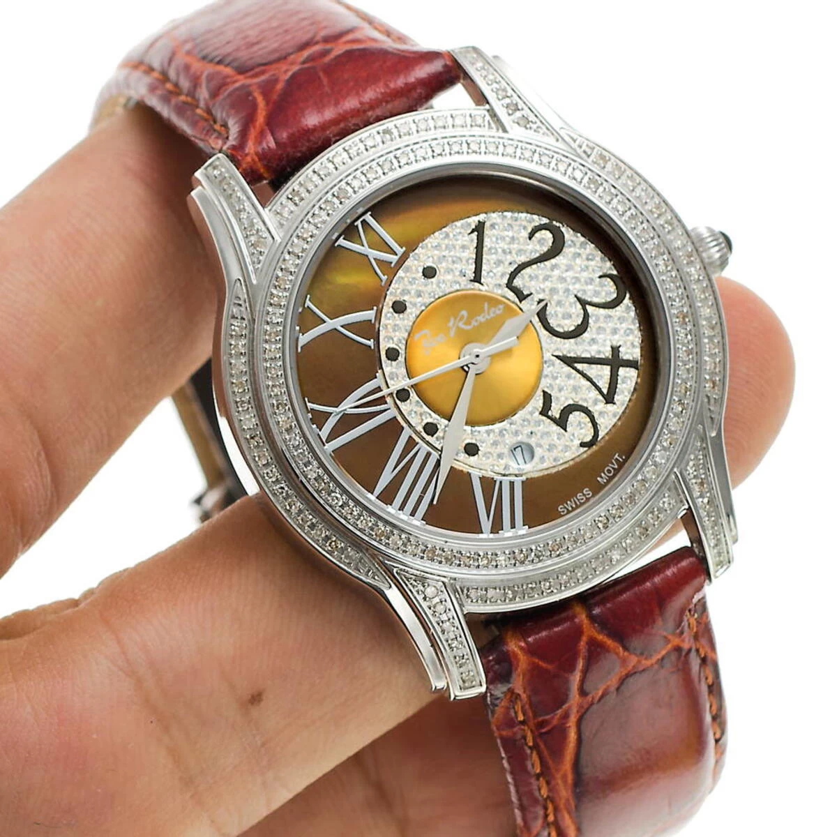 Women's Joe Rodeo Diamond Watch 1.35ct Chocolate Beverly 9 Women's Joe Rodeo Diamond Watch 1.35ct Chocolate Beverly - Image 7