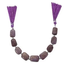 75cts Bursa Purple Jadeite Smooth Tumble Approx 11x8 To 14x11mm, 14cm Strand With Spacers -Fashion Accessories wtru92 1