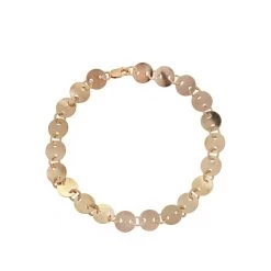 Rose Gold Plated 925 Sterling Silver Coin Link, 7.5inch Finished Bracelet With Lobster Clasp (Pack Of 1) -Fashion Accessories xcvu41 1