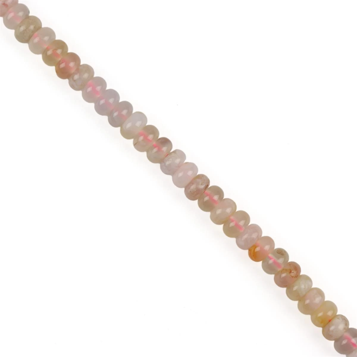 185cts Sakura Agate Plain Rondelles, Approx 5x8mm, 38cm Strand 3 185cts Sakura Agate Plain Rondelles, Approx 5x8mm, 38cm Strand
