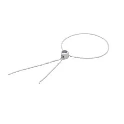 925 Sterling Silver 0.48cts Tanzanite Heart Slider Bead With Box Chain Approx 25cm