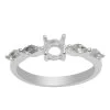 925 Sterling Silver Ring Mount With Sky Blue Topaz Marquise Side Detail (To Fit 5mm Round Gemstone) 2 925 Sterling Silver Ring Mount With Sky Blue Topaz Marquise Side Detail (To Fit 5mm Round Gemstone) -Fashion Accessories xurj58