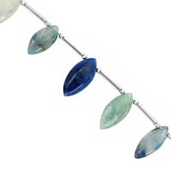 17cts Afganite Plain Marquise Approx 11x4 To 17x7mm, 12cm Strand With Spacers