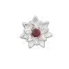 Gemstone Garden By Natalie Patten: 925 Sterling Silver Waterlily Bead, Approx 12mm With Ruby - July -Fashion Accessories yfvz91