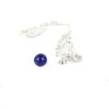 925 Sterling Silver Globe Pendant Mini Make With Lapis Lazuli & 18 Inch Chain -Fashion Accessories ygg614