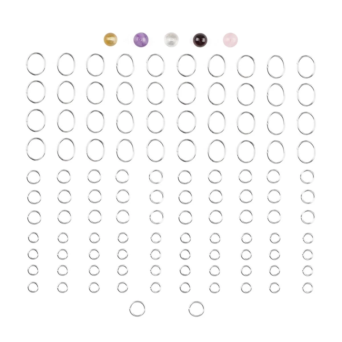 925 Sterling Silver Jump Ring Bundle With 7cts Round Gemstones Approx 6mm (117pcs) 3 925 Sterling Silver Jump Ring Bundle With 7cts Round Gemstones Approx 6mm (117pcs)