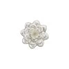Gemstone Garden By Natalie Patten: 925 Sterling Silver Rose Bead, Approx 10mm With White Moonstone - June -Fashion Accessories yrvz72