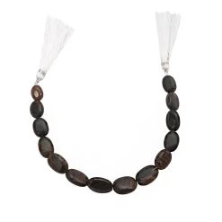75cts Golden Sheen Obsidian Graduated Smooth Oval Approx 10x7 To 16x11mm, 18cm Strand 5 75cts Golden Sheen Obsidian Graduated Smooth Oval Approx 10x7 To 16x11mm, 18cm Strand -Fashion Accessories ysru82 1