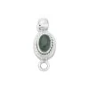 925 Sterling Silver Box Clasp With 0.62cts Grandidierite Oval -Fashion Accessories zavz19