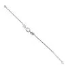 925 Sterling Silver Bracelet Mount With Cubic Zirconia ( To Fit 6x8mm Oval Cabochon) -Fashion Accessories zpg613