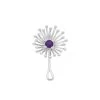 0.25cts Willow & Tig Collection: 925 Sterling Silver Dandelion Charm Approx 27x17mm With Amethyst Detail 1 0.25cts Willow & Tig Collection: 925 Sterling Silver Dandelion Charm Approx 27x17mm With Amethyst Detail -Fashion Accessories zvpk43