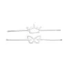 925 Sterling Silver Ring Shanks With Butterfly & Crown Design, 2pcs -Fashion Accessories zvvz79